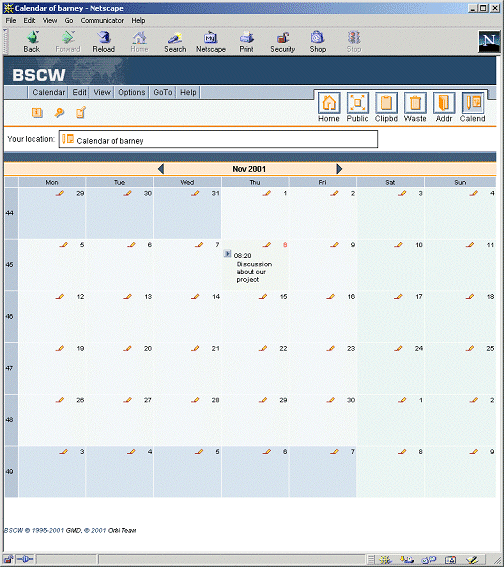 screenshot calendar month view