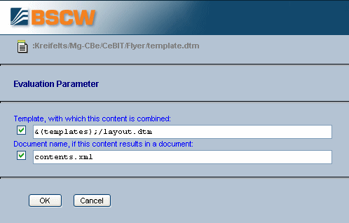Defining eval params