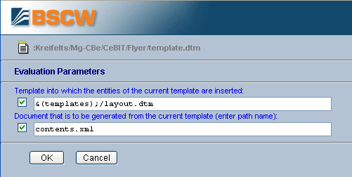 Defining eval params