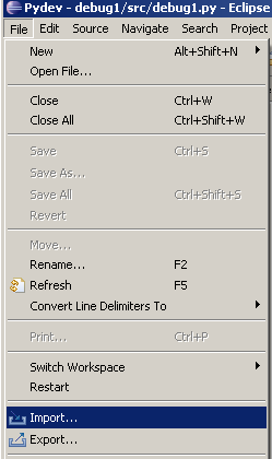 File->Import...